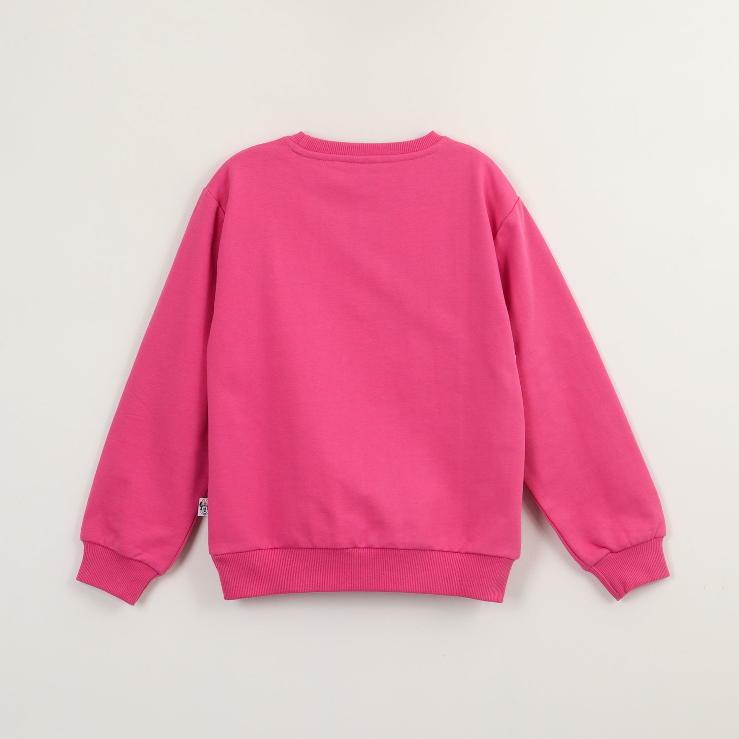 Poleron Cerrado Niña Minnie Relieve Emboss Rosado Disney