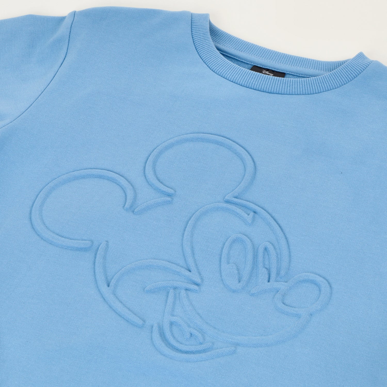 Poleron Cerrado Niño Mickey Relieve Emboss Azul Disney