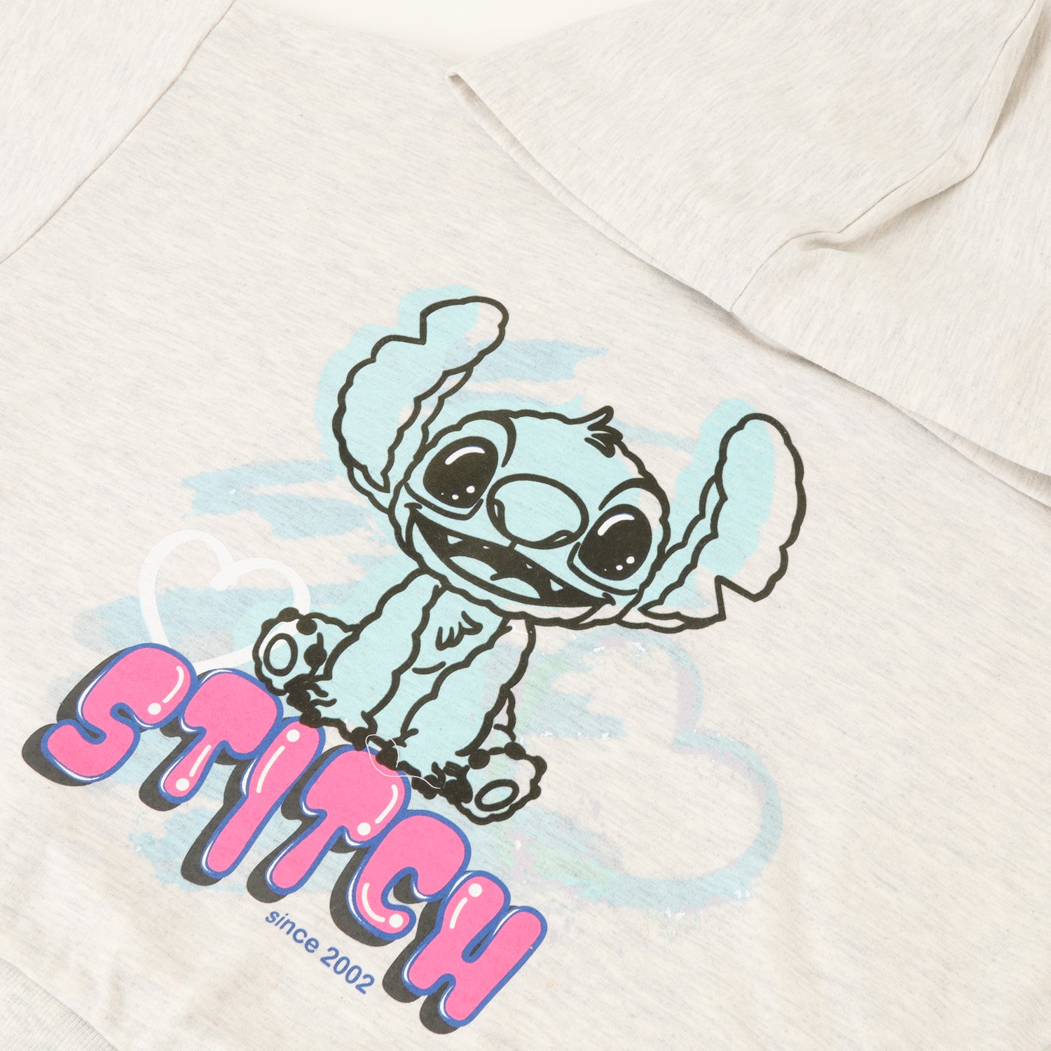 Poleron Cerrado Con Gorro Niña Lilo & Stitch Gris Disney