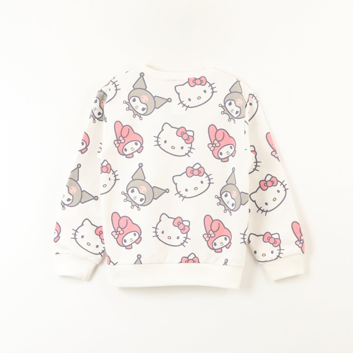Poleron Cerrado Niña Blanco Kuromi My Melody Y Hello Kitty