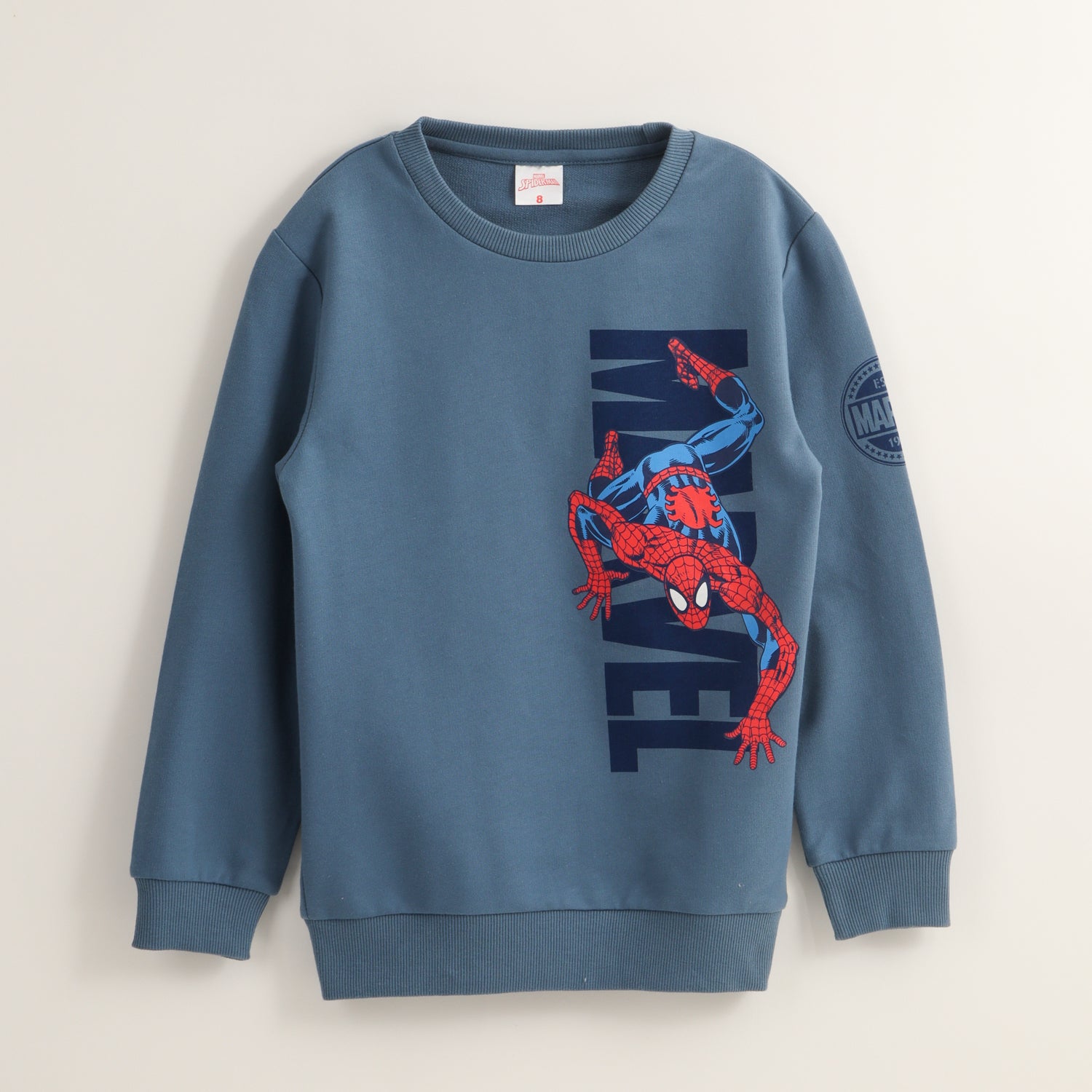 Poleron Cerrado Niño Spiderman Climb Azul Marvel