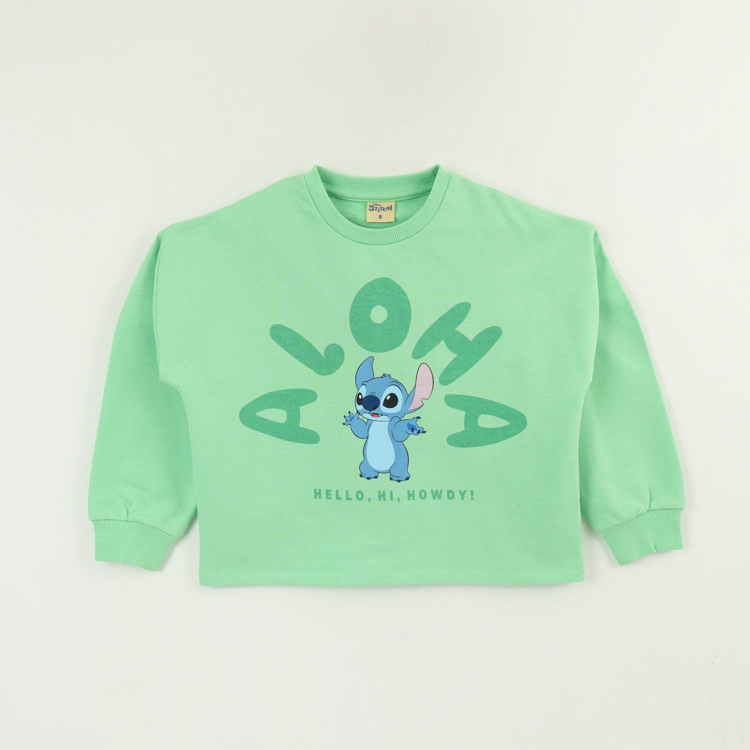 Poleron Cerrado Niña Verde Aloha Lilo & Stitch Disney