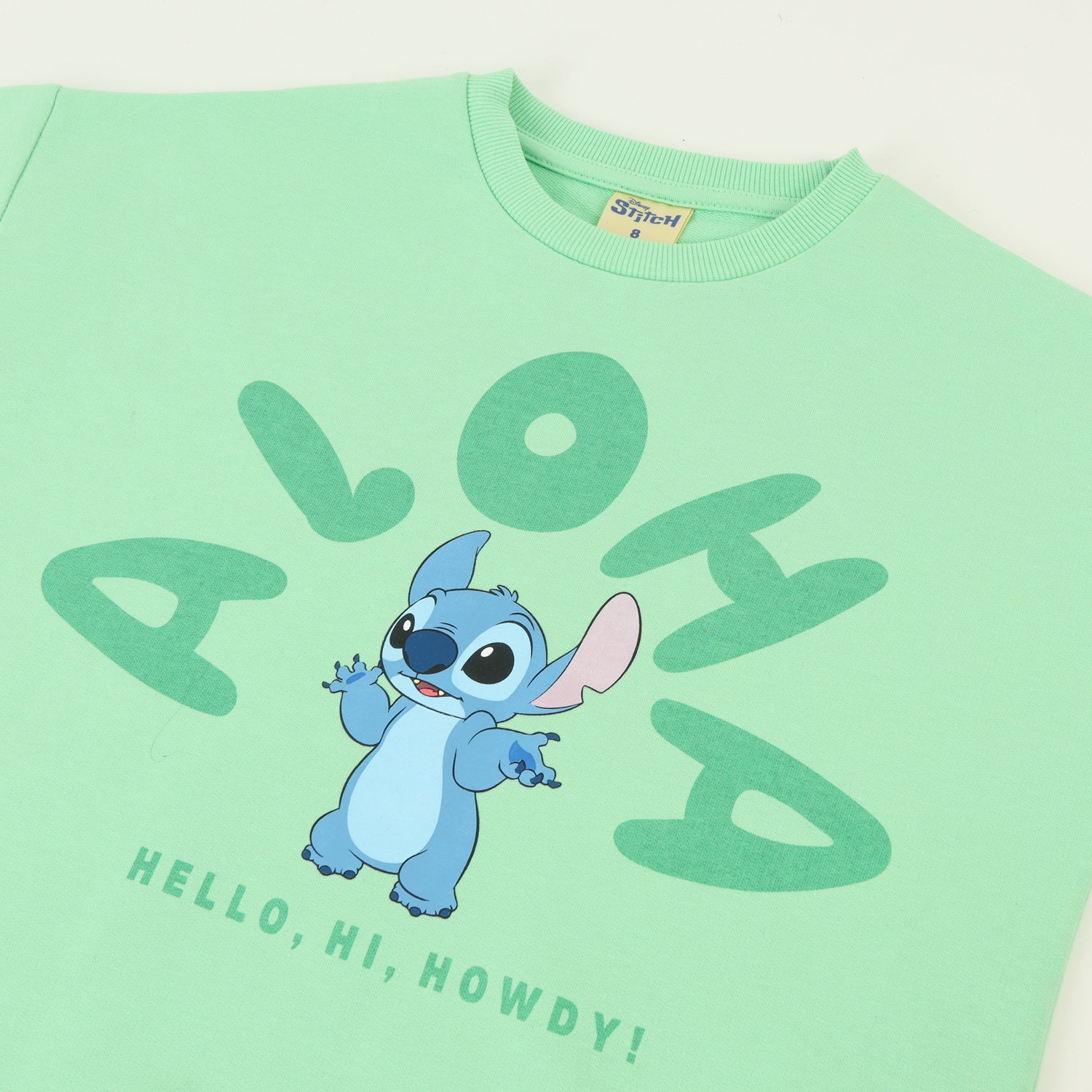 Poleron Cerrado Niña Verde Aloha Lilo & Stitch Disney