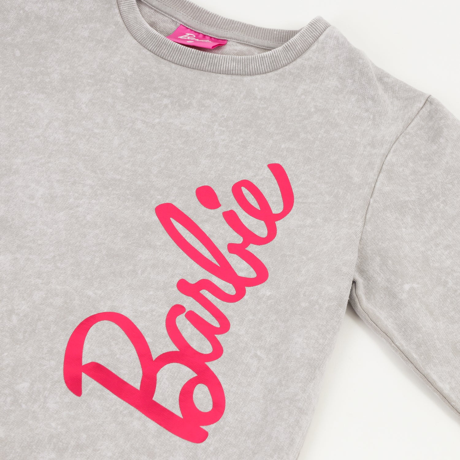 Polerón Cerrado Niña Gris Logo Barbie