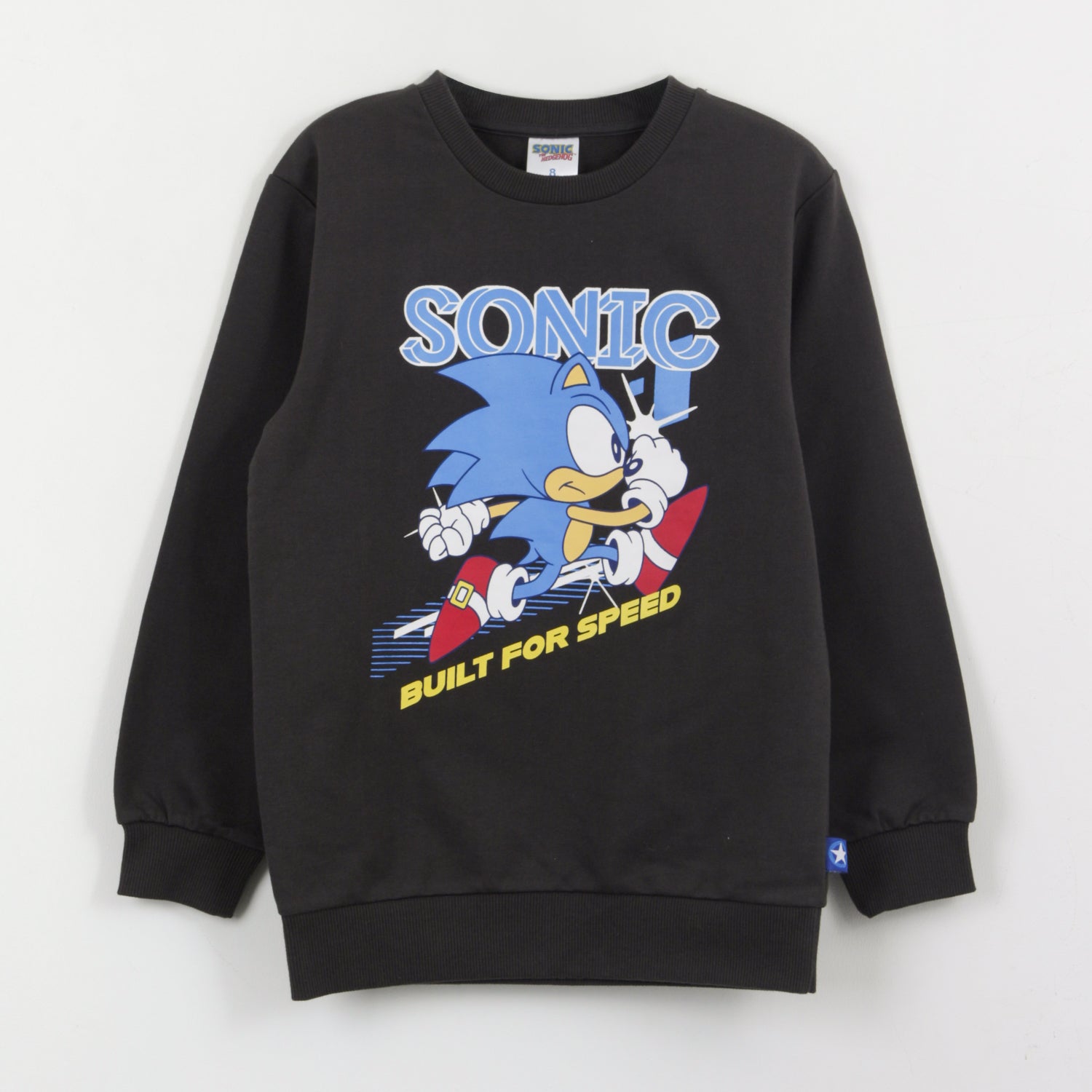 Polerón Cerrado Niño Gris Personaje Sonic