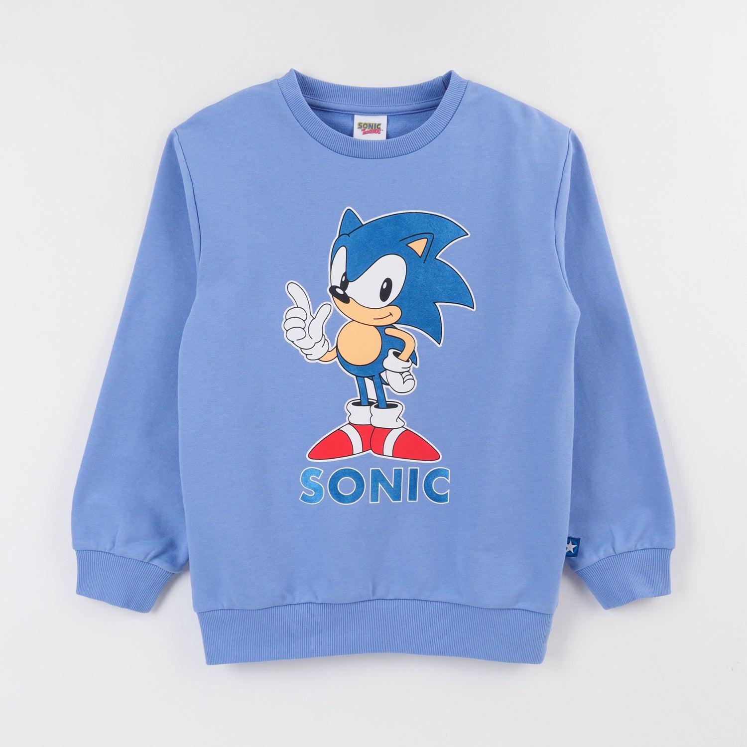 Poleron Cerrado Niño Azul Personaje Grand Sonic