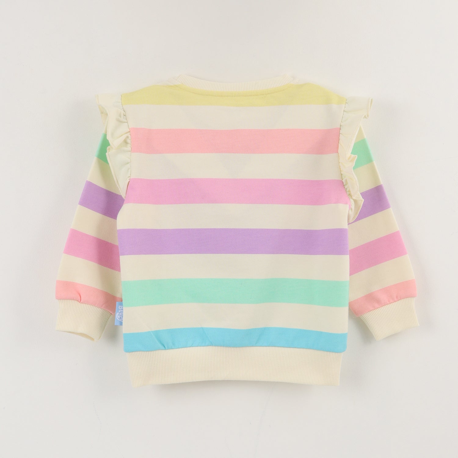 Polerón Cerrado Niña Multicolor Rayas Risa Bluey