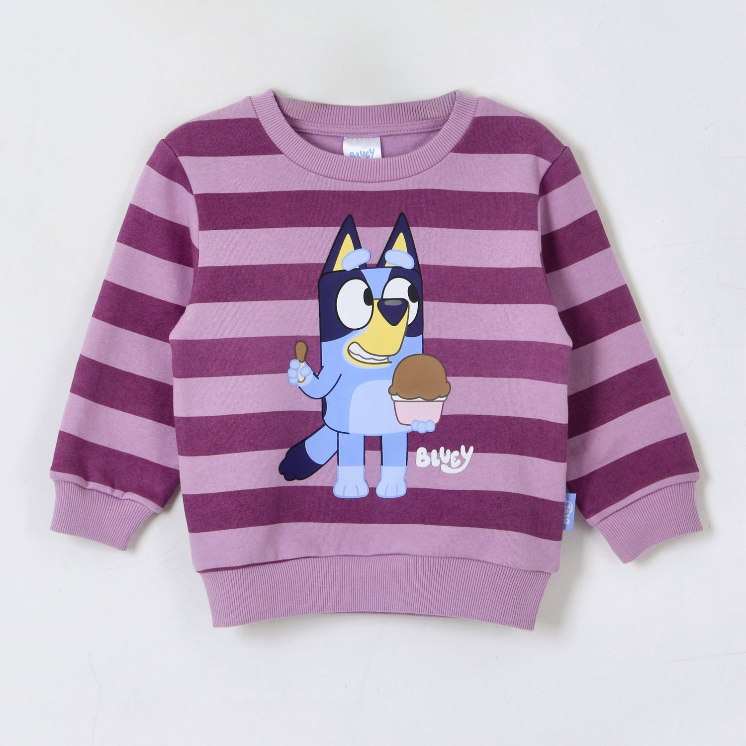 Polerón Cerrado Niña Rayas Ice Cream Morado Bluey - Polerones Chile | The Brands Club cl