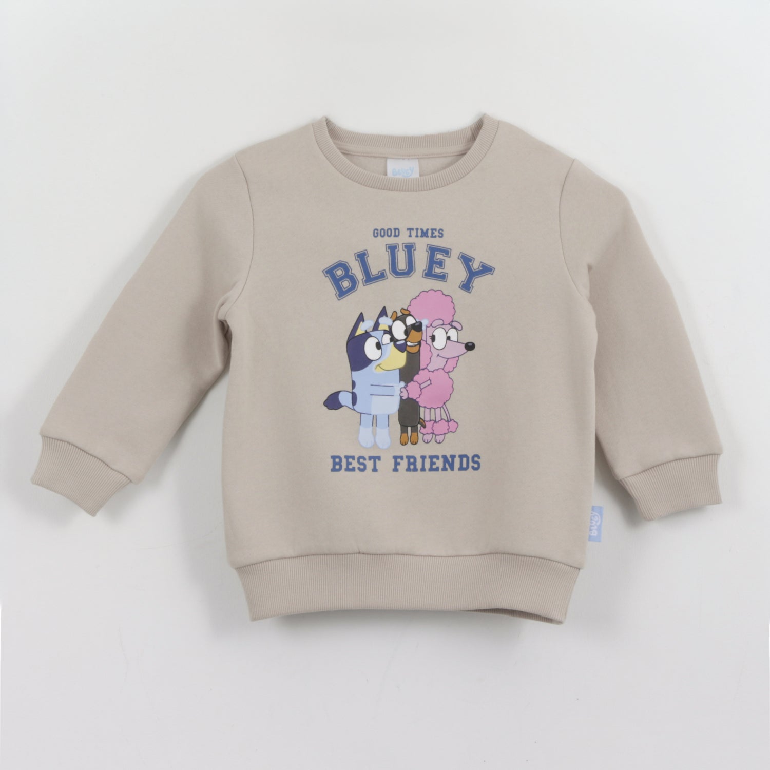 Polerón Cerrado Niño Best Friends Beige Bluey - Polerones Chile | The Brands Club cl