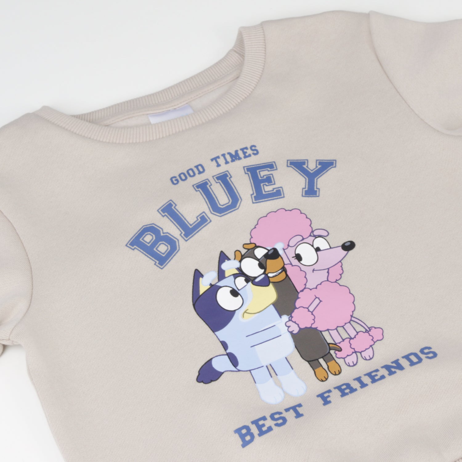 Polerón Cerrado Niño Best Friends Beige Bluey - Polerones Chile | The Brands Club cl