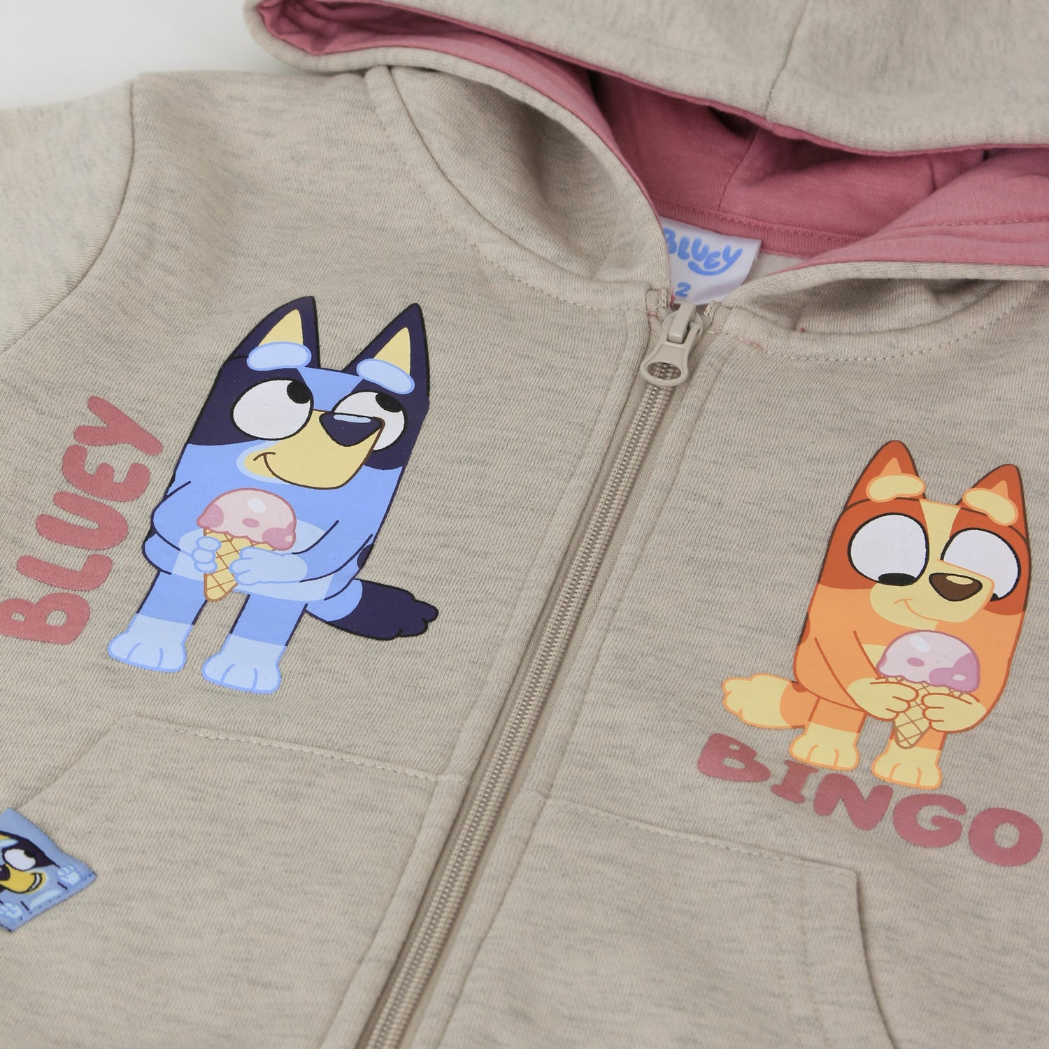 Polerón con Cierre Niña Beige Bingo & Bluey - Polerones Chile | The Brands Club cl