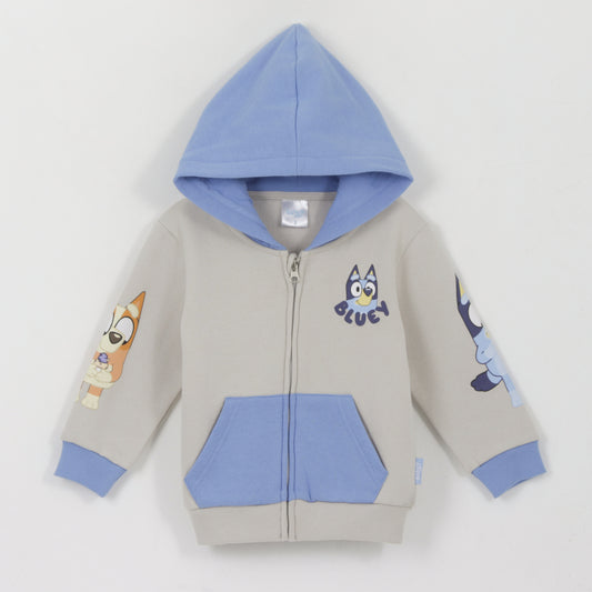 Polerón con Cierre Niño Manga Print Beige Bingo & Bluey - Polerones Chile | The Brands Club cl