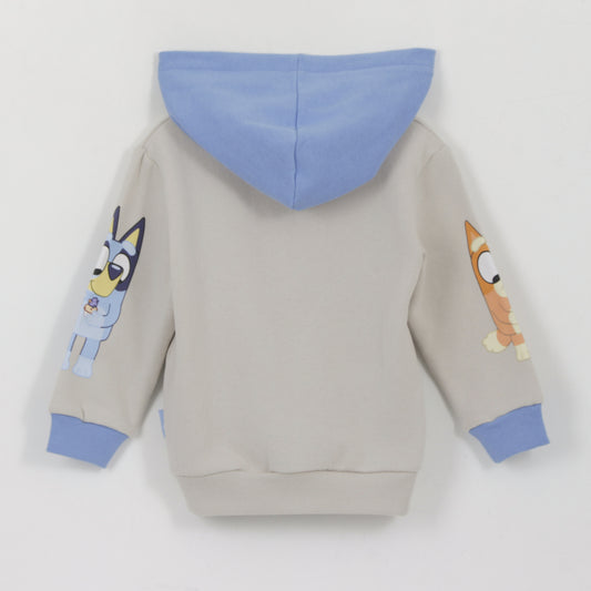 Polerón con Cierre Niño Manga Print Beige Bingo & Bluey - Polerones Chile | The Brands Club cl