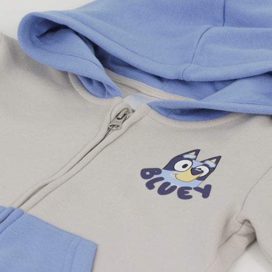 Polerón con Cierre Niño Manga Print Beige Bingo & Bluey - Polerones Chile | The Brands Club cl