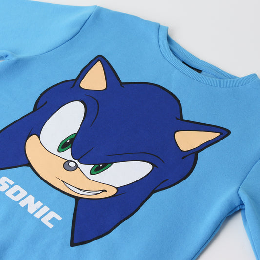 Polerón Cerrado Niño Sonic Face Azul Sonic - Polerones Chile | The Brands Club cl