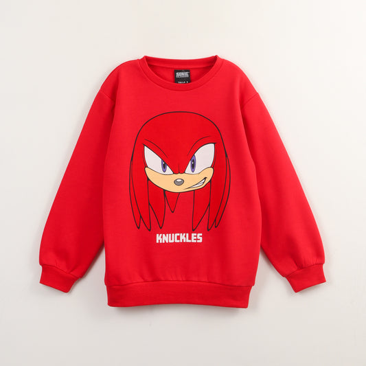 Polerón Cerrado Niño Nuckles Rojo Sonic - Polerones Chile | The Brands Club cl