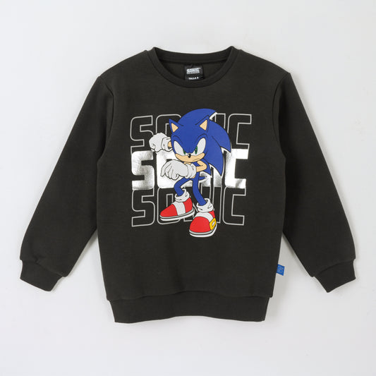 Polerón Cerrado Niño Sonic En Acción Negro Sonic - Polerones Chile | The Brands Club cl