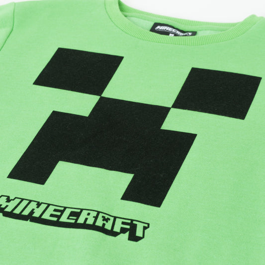 Polerón Cerrado Niño Creeper Logo Verde Minecraft - Polerones Chile | The Brands Club cl