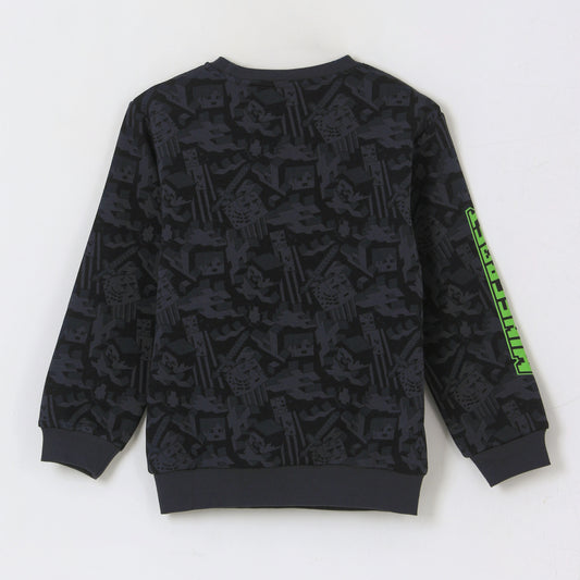 Polerón Cerrado Niño Build Create Explore Negro Minecraft - Polerones Chile | The Brands Club cl