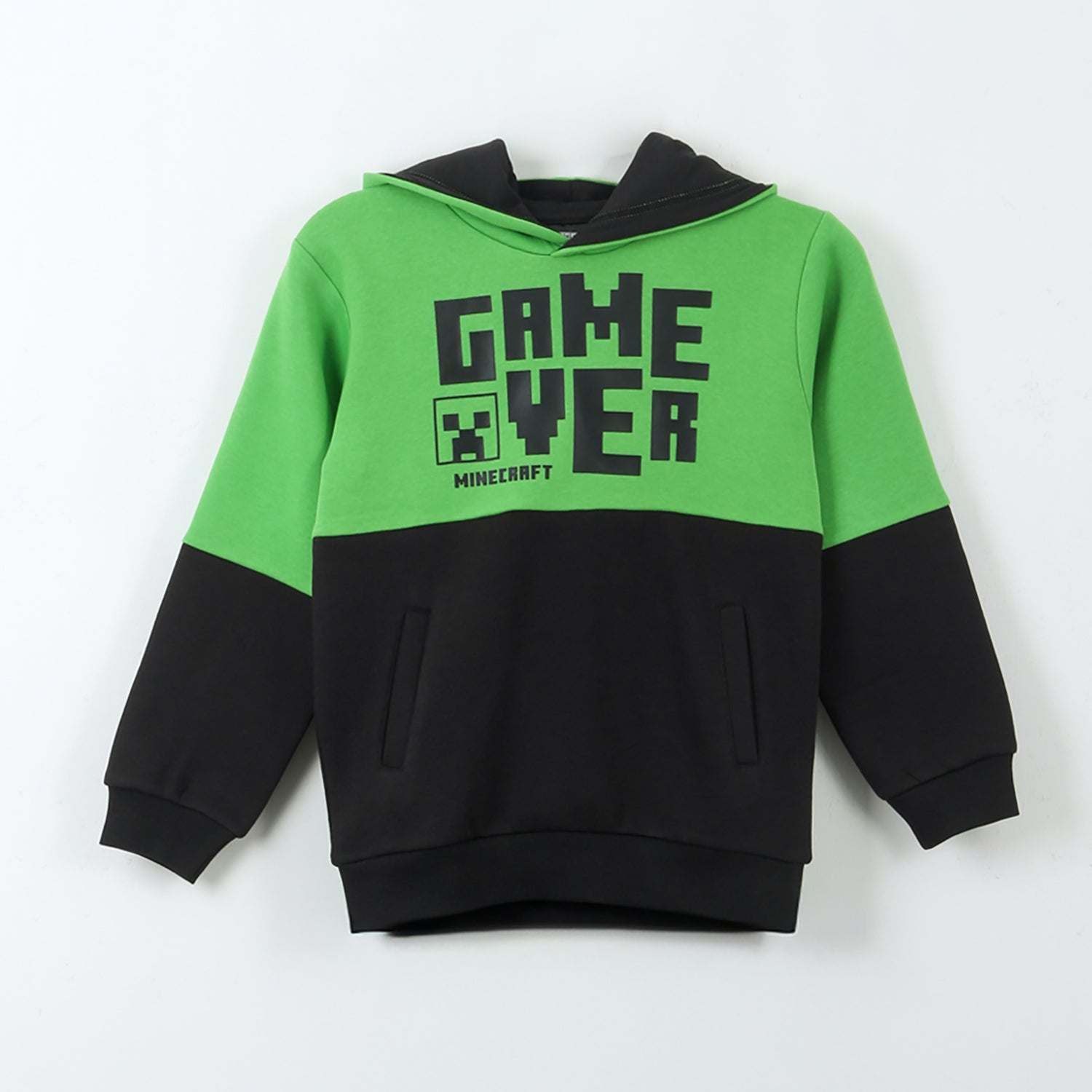 Polerón Niño Hoodie Game Over Verde Minecraft - Polerones Chile | The Brands Club cl