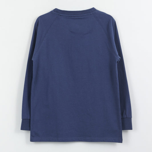 Polera Manga Larga Niño Adventure Ender Man Azul Minecraft - Poleras Chile | The Brands Club cl