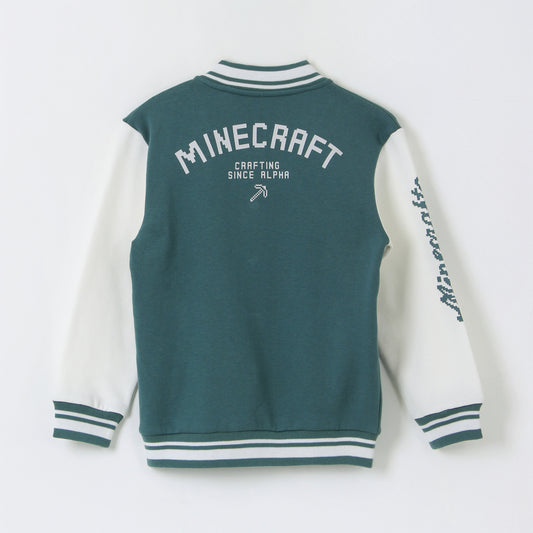 Chaqueta Niño College Bomber Est 09 Verde Minecraft - Polerones Chile | The Brands Club cl