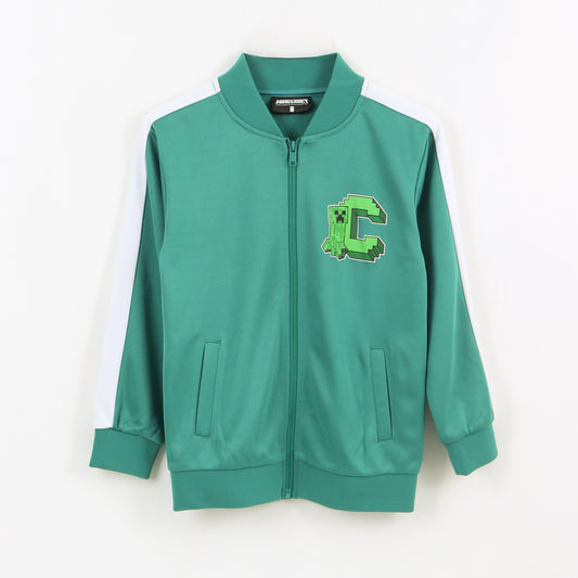 Polerón con Cierre Niño Back Print Verde Minecraft - Polerones Chile | The Brands Club cl