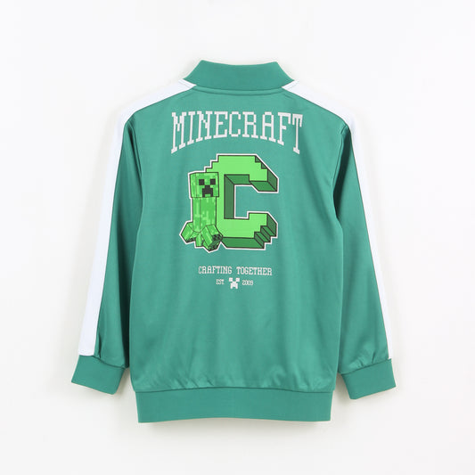Polerón con Cierre Niño Back Print Verde Minecraft - Polerones Chile | The Brands Club cl