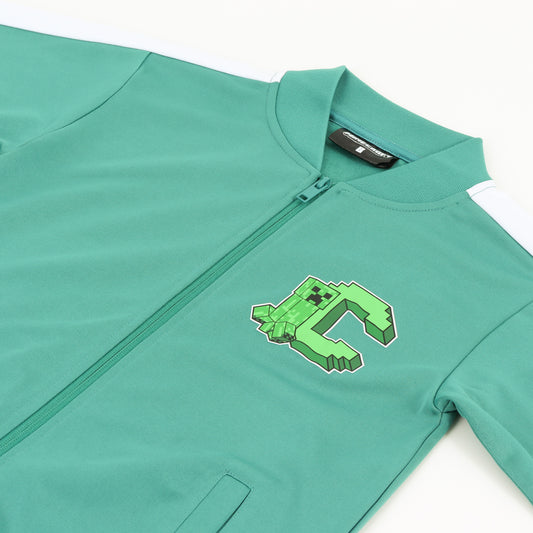 Polerón con Cierre Niño Back Print Verde Minecraft - Polerones Chile | The Brands Club cl