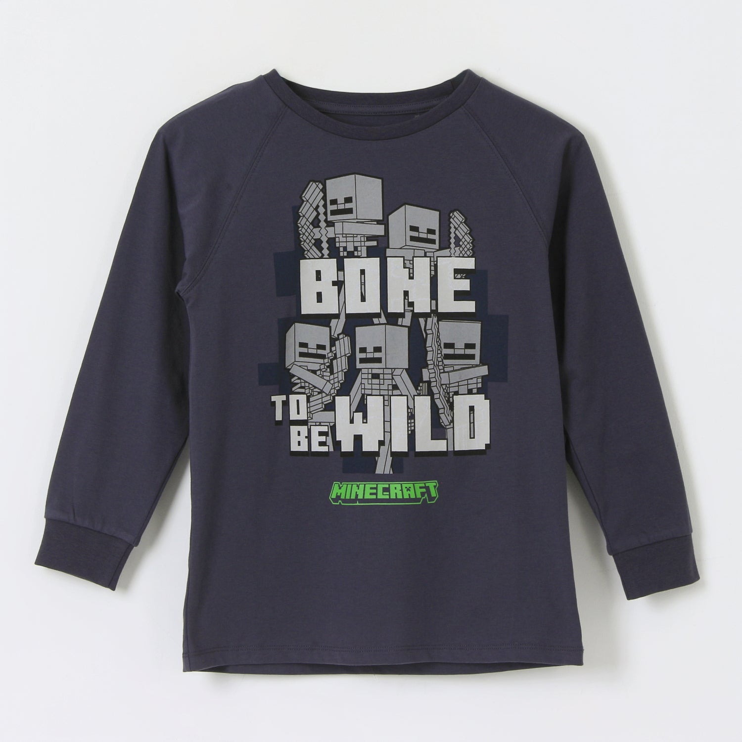 Polerón Cerrado Niño Bone To Be Wild Gris Minecraft - Polerones Chile | The Brands Club cl