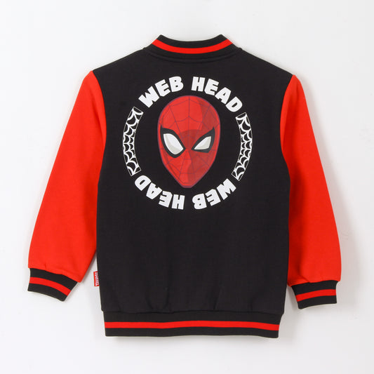 Chaqueta Niño College Bomber Print Spiderman Negro Marvel - Polerones Chile | The Brands Club cl