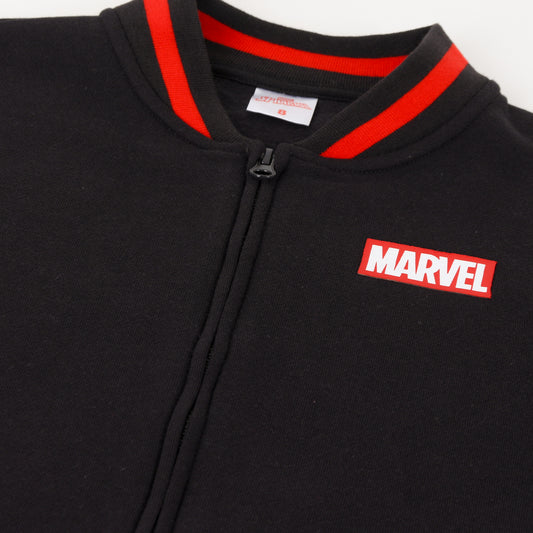 Chaqueta Niño College Bomber Print Spiderman Negro Marvel - Polerones Chile | The Brands Club cl