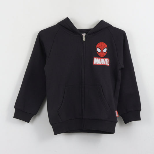 Polerón con Cierre Niño Spiderman Negro Marvel - Polerones Chile | The Brands Club cl