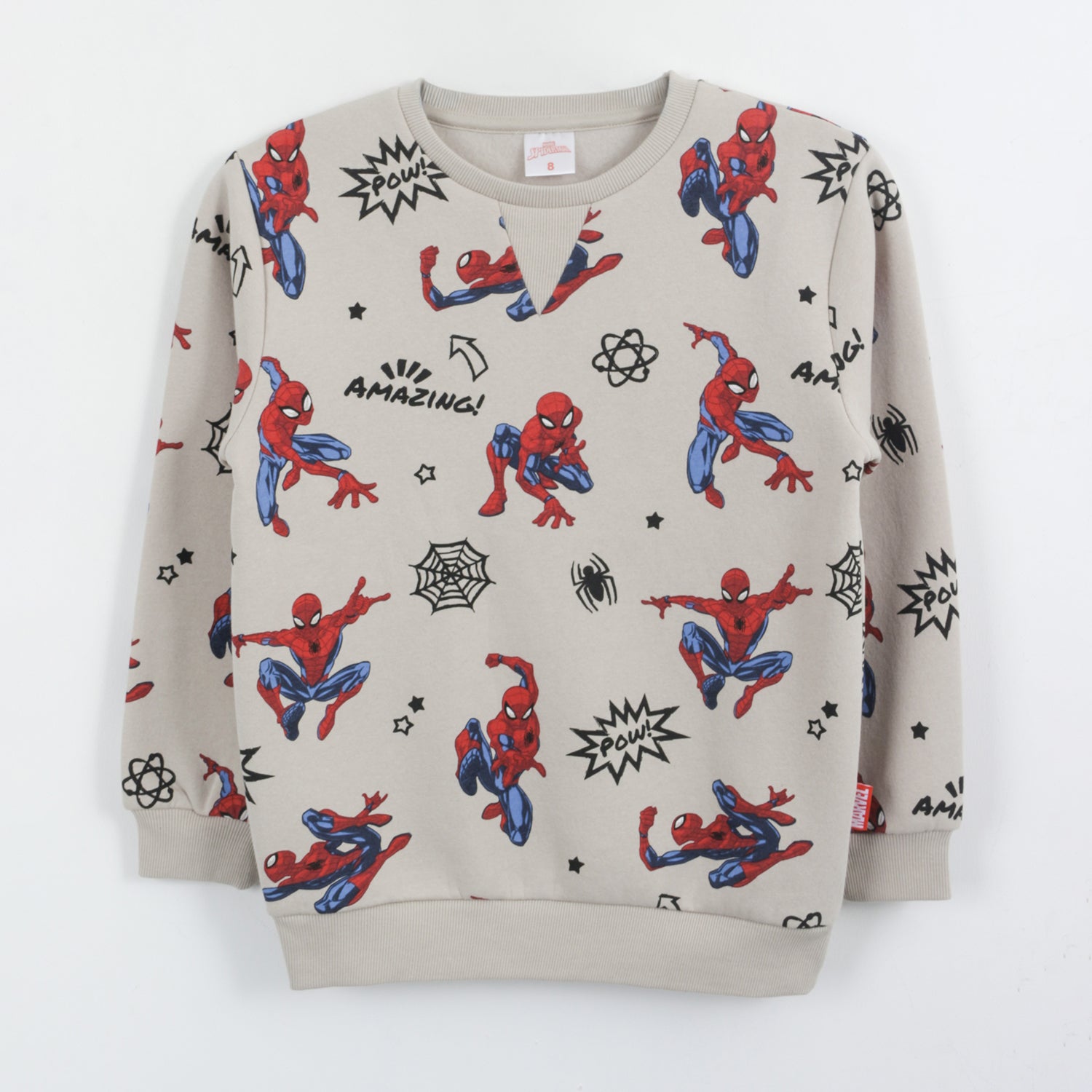 Polerón Cerrado Niño Full Print Spiderman Blanco Marvel - Polerones Chile | The Brands Club cl