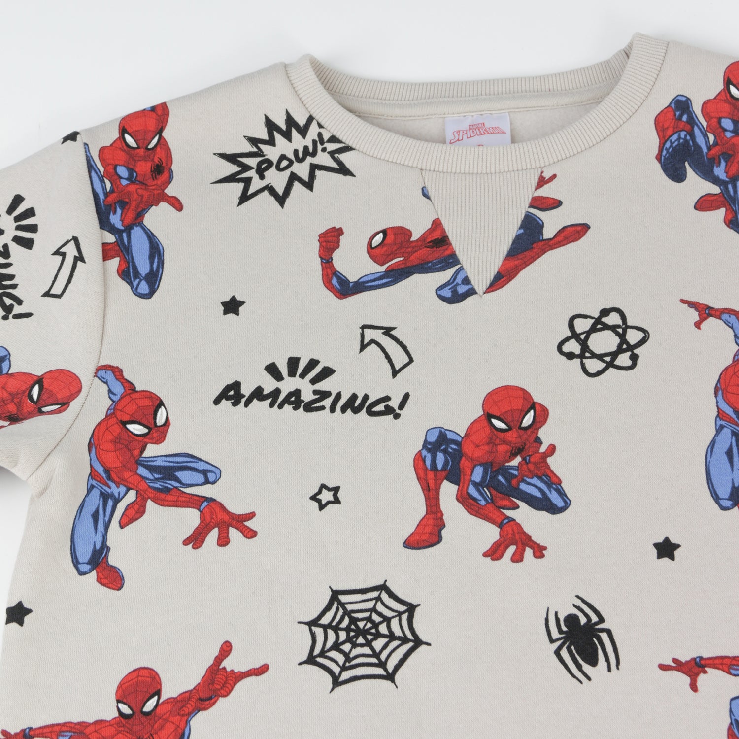 Polerón Cerrado Niño Full Print Spiderman Blanco Marvel - Polerones Chile | The Brands Club cl