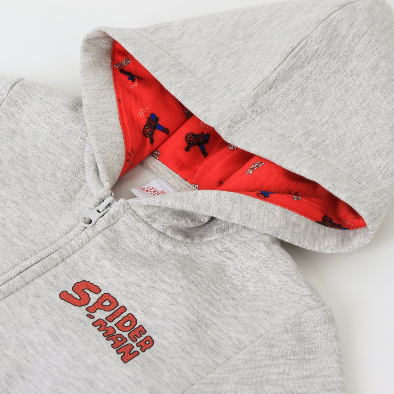 Polerón con Cierre Niño Spiderman Gris Marvel - Polerones Chile | The Brands Club cl