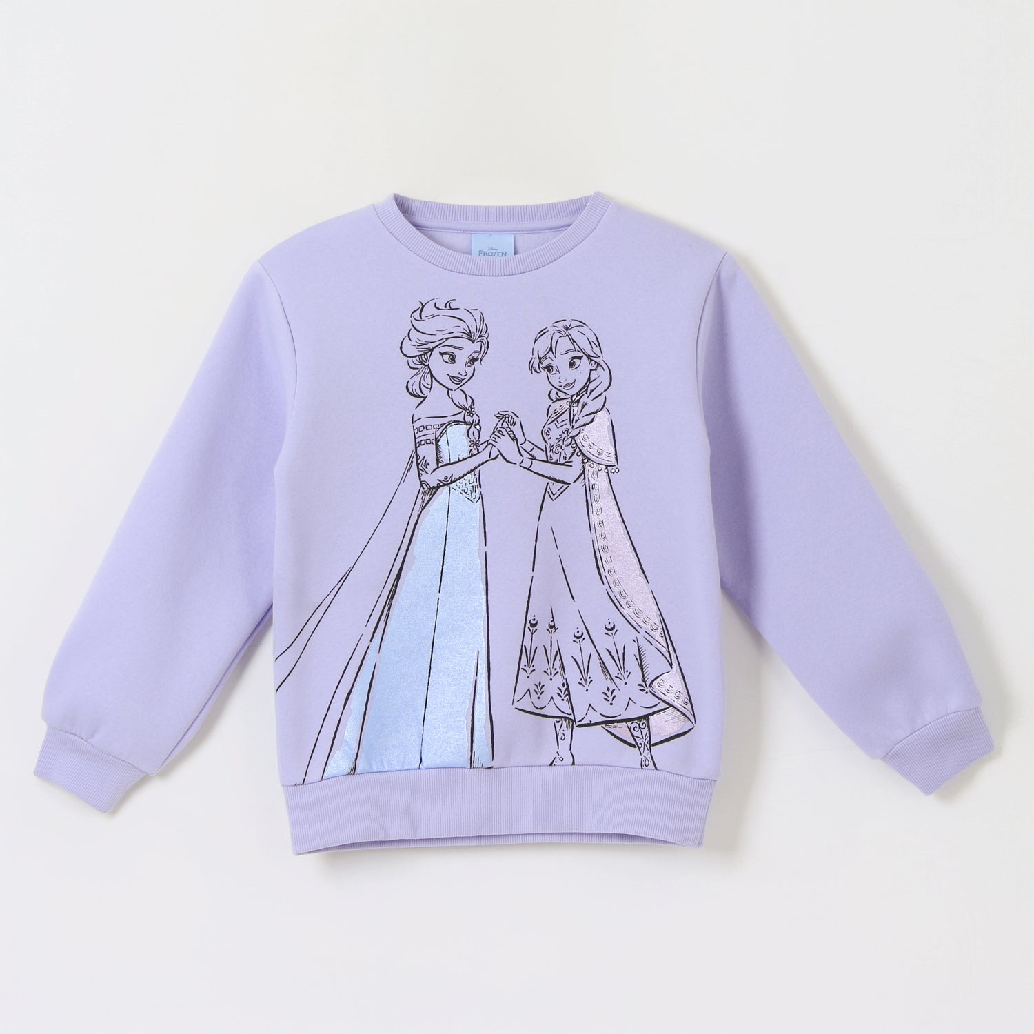 Polerón Cerrado Niña Frozen Elsa & Anna Morado Disney - Polerones Chile | The Brands Club cl