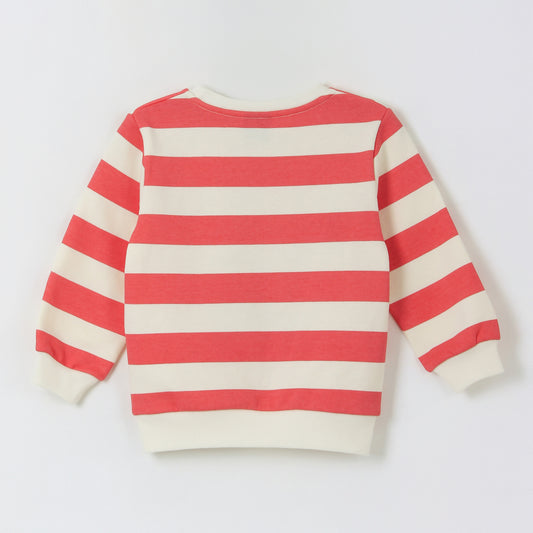 Polerón Cerrado Niña Rayas Minnie Mouse Blanco Disney - Polerones Chile | The Brands Club cl