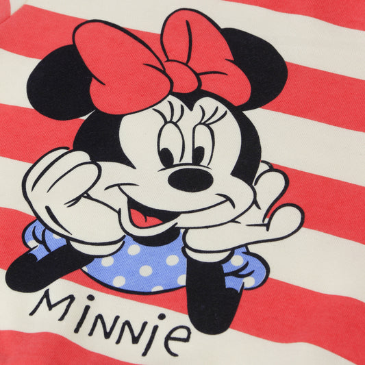 Polerón Cerrado Niña Rayas Minnie Mouse Blanco Disney - Polerones Chile | The Brands Club cl