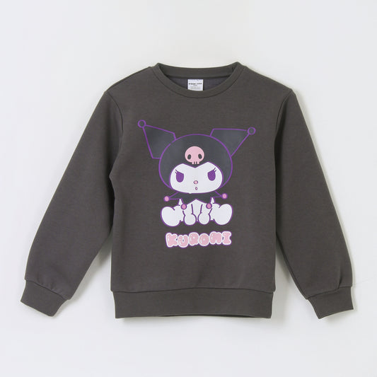 Polerón Cerrado Niña Kuromi Gris Hello Kitty - Polerones Chile | The Brands Club cl