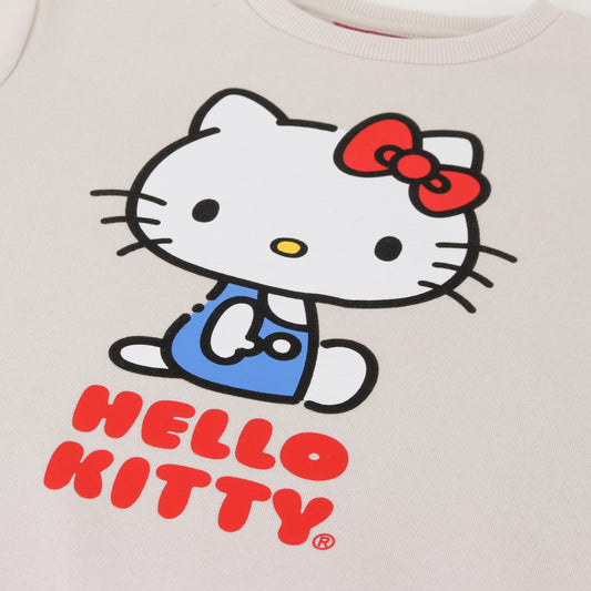 Polerón Cerrado Niña Personaje Gris Blanco Hello Kitty - Polerones Chile | The Brands Club cl