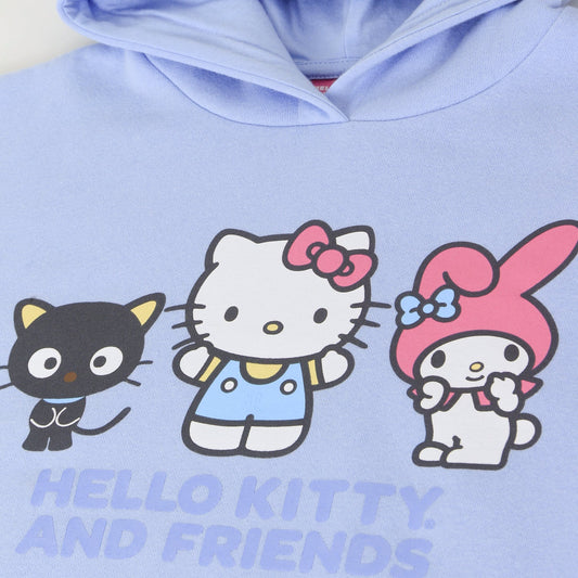 Polerón Niña Hoodie Friends Morado Hello Kitty - Polerones Chile | The Brands Club cl
