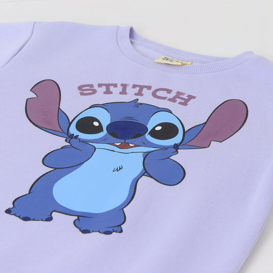 Polerón Cerrado Niña Personaje Lilo & Stitch Morado Disney - Polerones Chile | The Brands Club cl