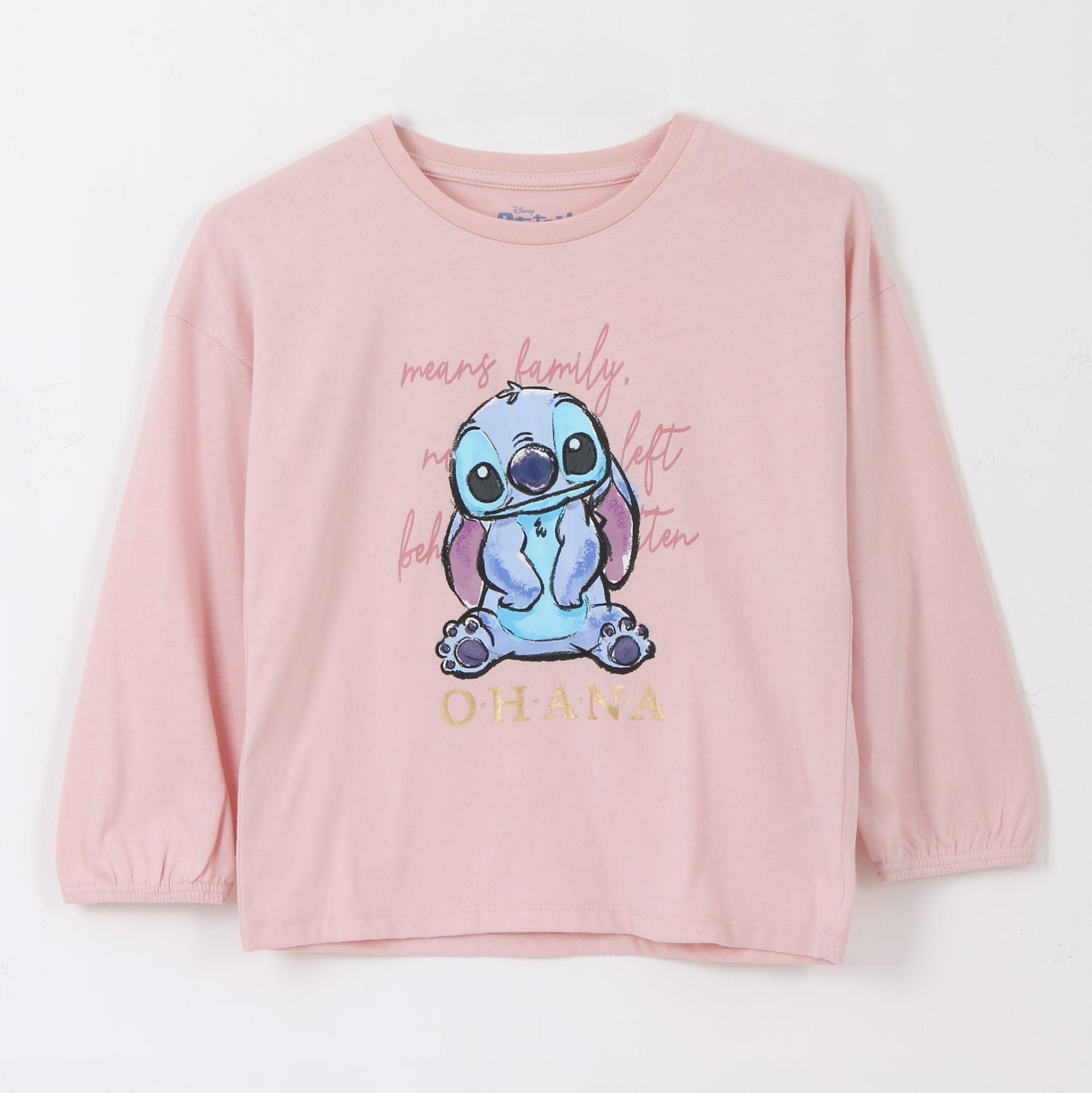 Polerón Cerrado Niña Ohana Lilo & Stitch Rosado Disney - Polerones Chile | The Brands Club cl