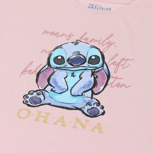 Polerón Cerrado Niña Ohana Lilo & Stitch Rosado Disney - Polerones Chile | The Brands Club cl
