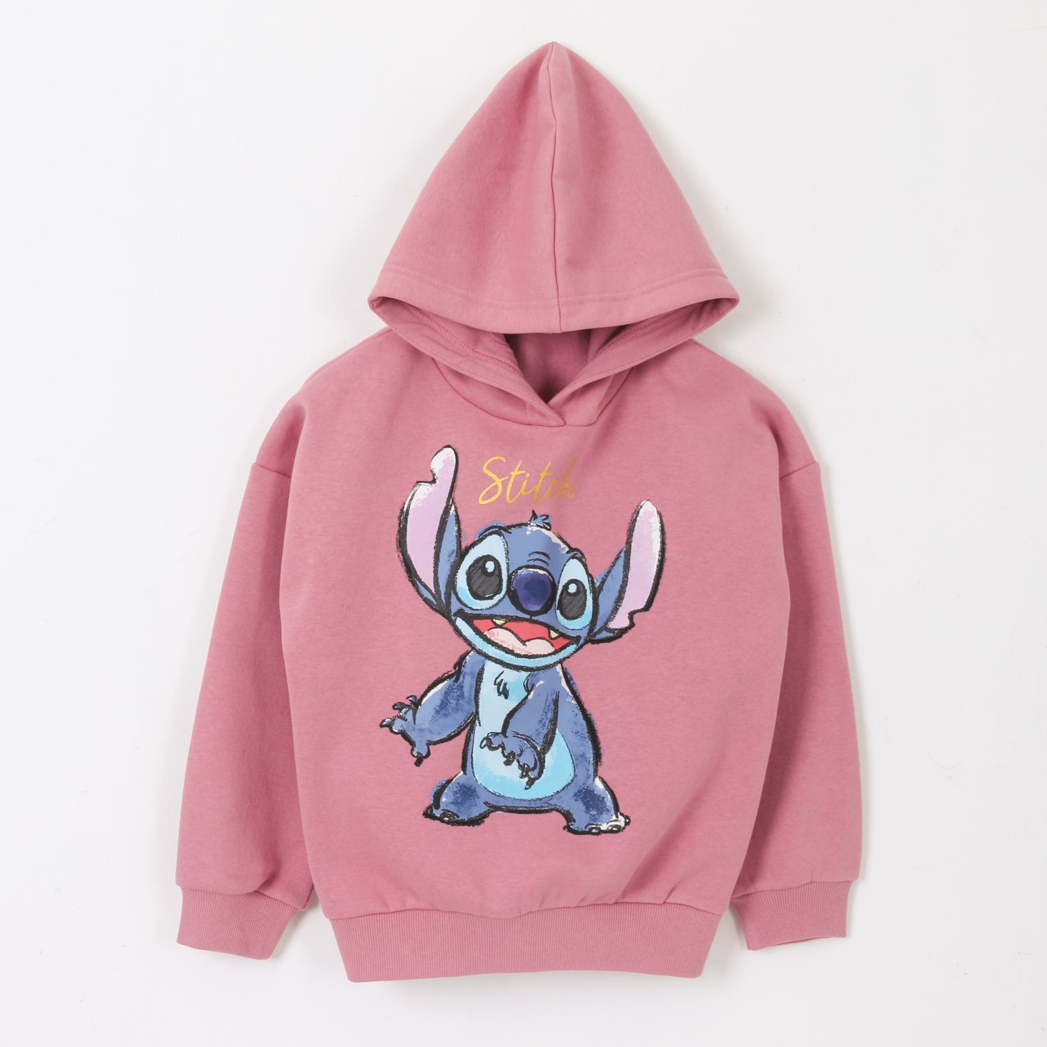 Polerón Niña Hoodie Personaje Lilo & Stitch Rosado Disney - Polerones Chile | The Brands Club cl