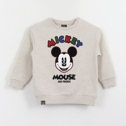 Polerón Cerrado Niño Back Print Mickey Mouse Gris Disney - Polerones Chile | The Brands Club cl