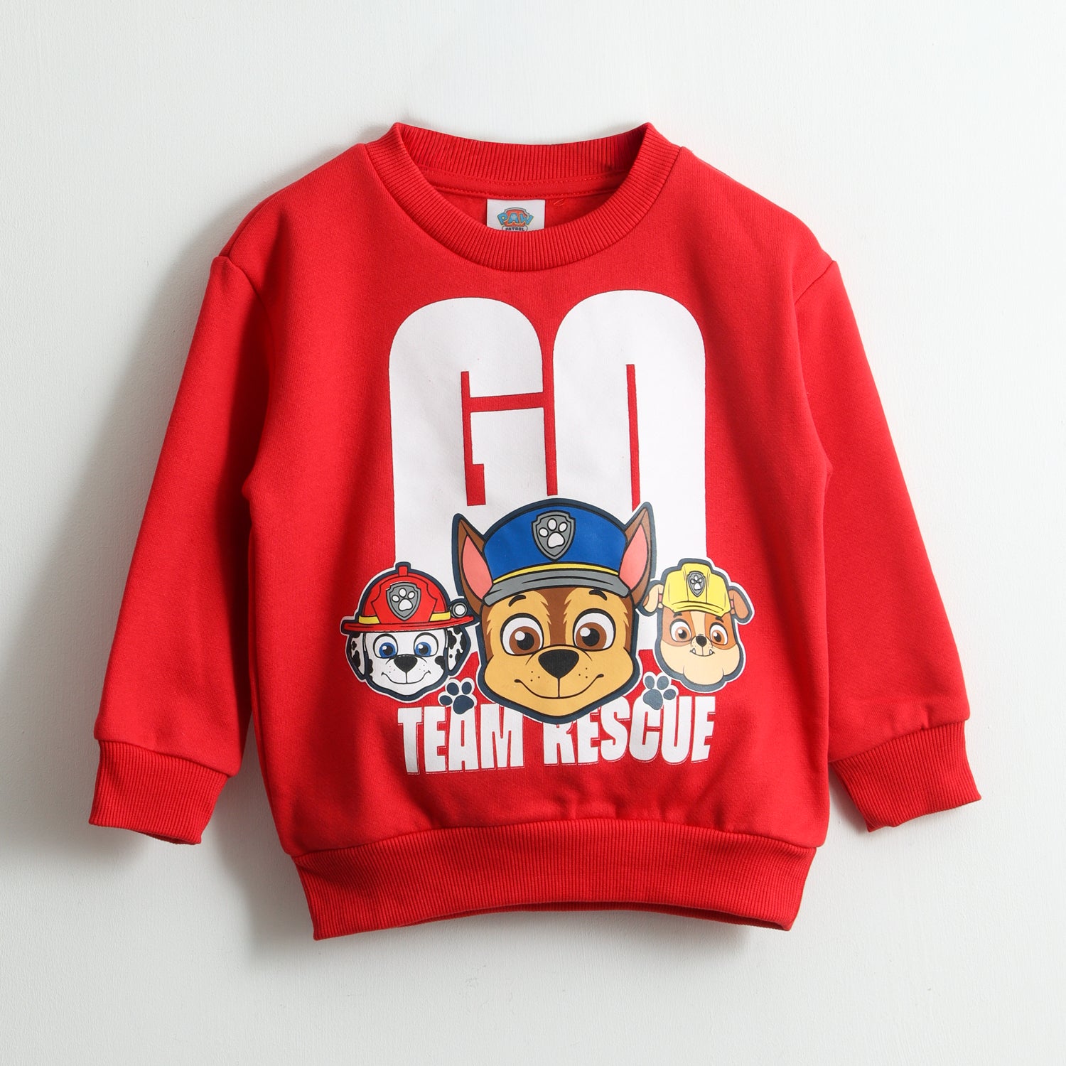 Polerón Cerrado Niño Go Team Rescue Rojo Paw Patrol - Polerones Chile | The Brands Club cl
