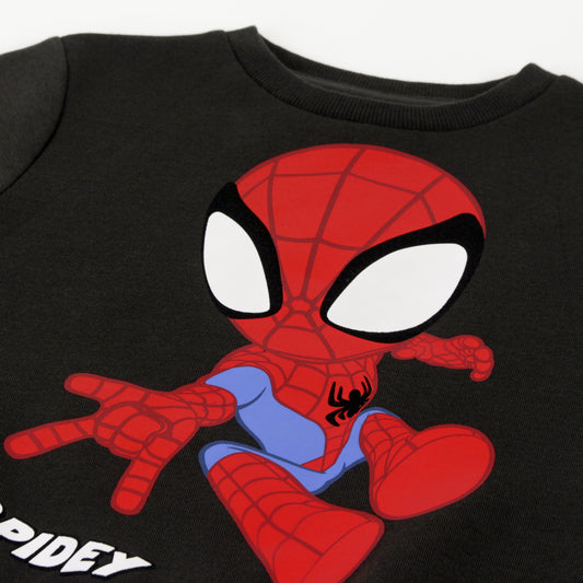 Polerón Cerrado Niño Spidey Negro Marvel - Polerones Chile | The Brands Club cl