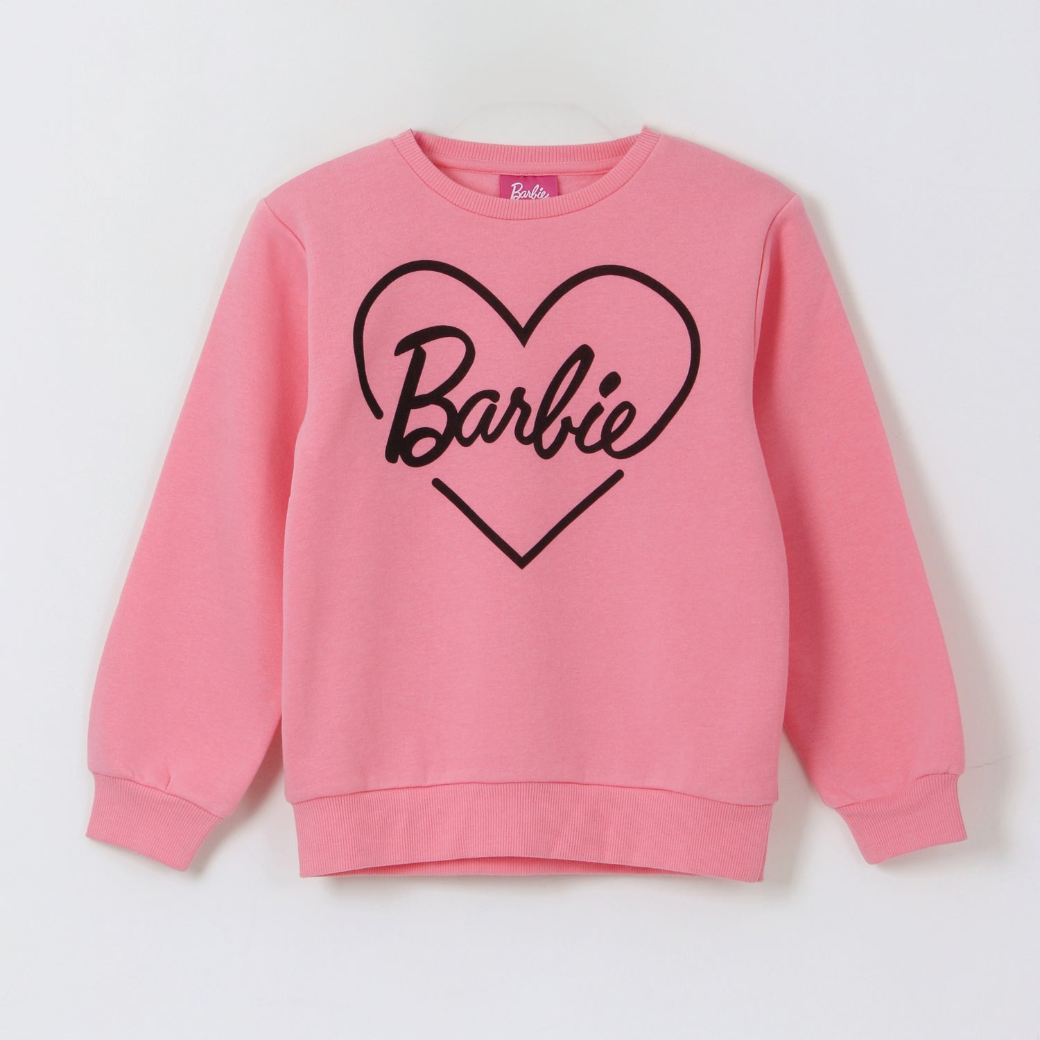 Polerón Cerrado Niña Corazón Rosado Barbie - Polerones Chile | The Brands Club cl